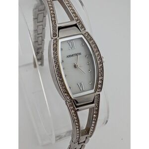 Armitron Watch Women Swarovski Crystal 18mm Case 7.5" Band 75/3531- New Battery